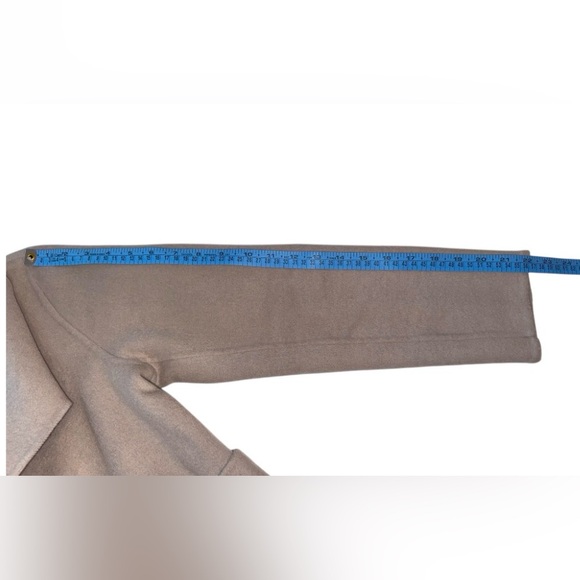 TAHARI Women’s Ella Double Face Wool Wrap Coat w/Tie Belt in Soft Almond Sz: XS - Picture 11 of 13